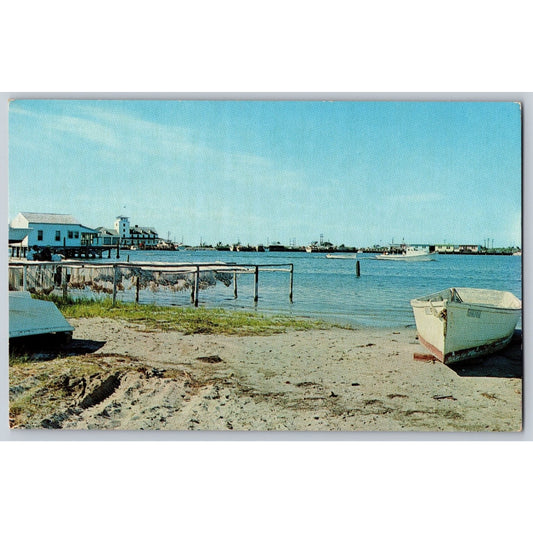 Ocracoke NC North Caroline Silver Lake Harbor Chrome Postcard Unused Dexter
