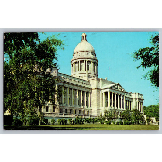 Frankfort KY Kentucky State Capitol Building Chrome Postcard Used 1973