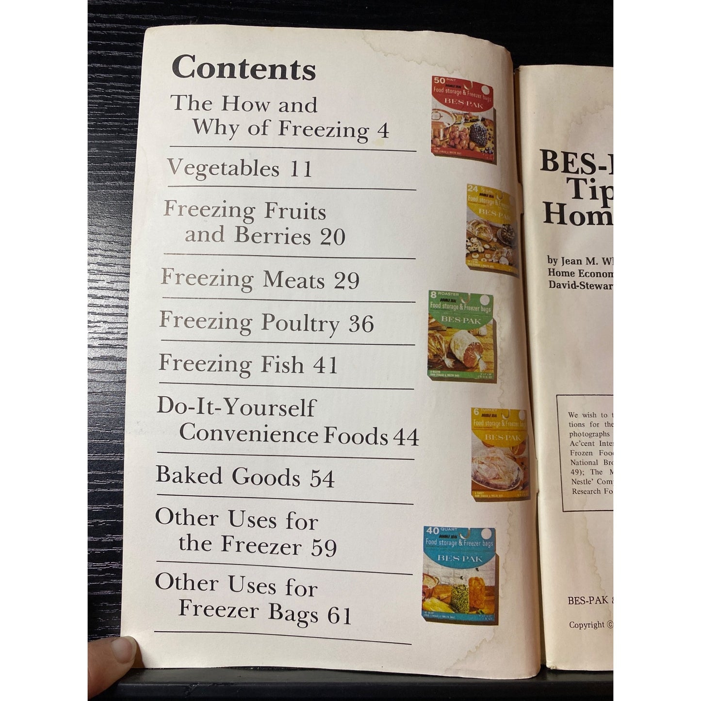 BES-PAK Tips On Home Freezing 1972 Cookbook Booklet Guide To Food Preservation