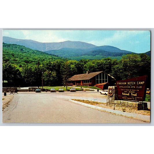 Pinkham Notch NH New Hampshire AMC Hut Mt Washington White Mountain Postcard