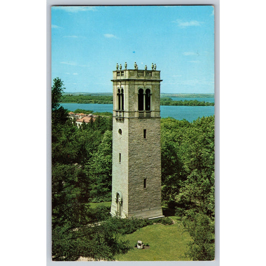 Madison WI Wisconsin University of Wisconsin Carillon Tower Chrome Postcard