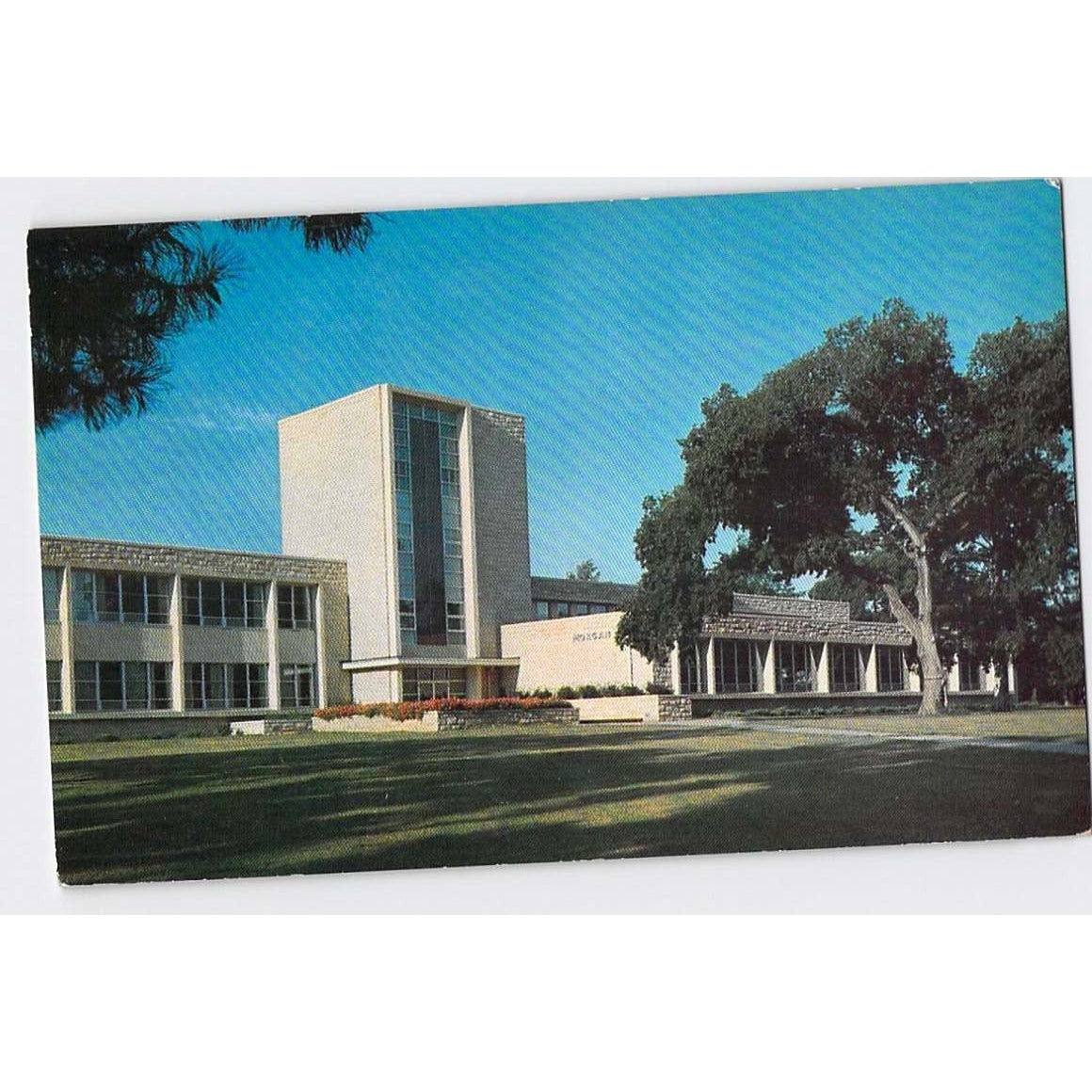 Topeka KS Kansas Washburn University Morgan Hall Chrome Postcard Unused
