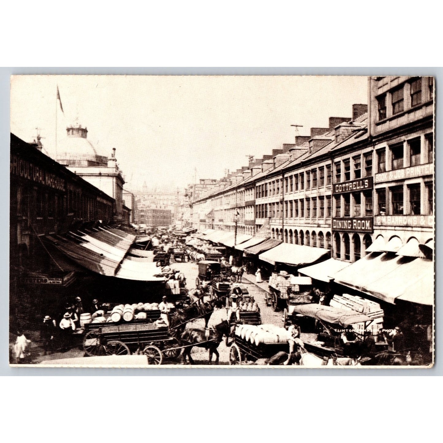 Boston MA Massachusetts North Market Street Quincy Market Postcard