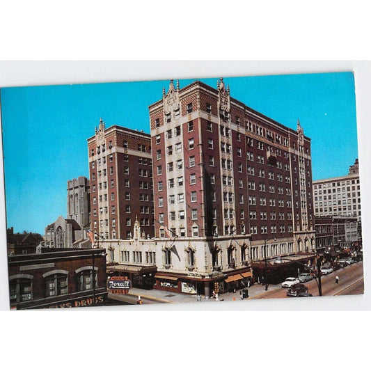 Gary IN Indiana Hotel Gary 1950s Old Cars Chrome Postcard Unused