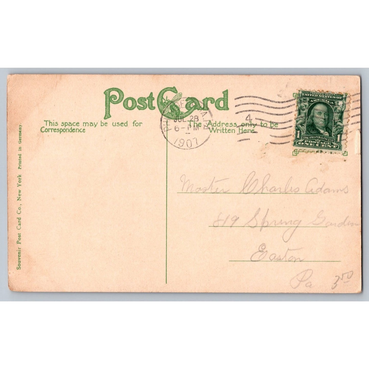 Philadelphia PA Pennsylvania Broad Street Station 1907 Divided Back Postcard