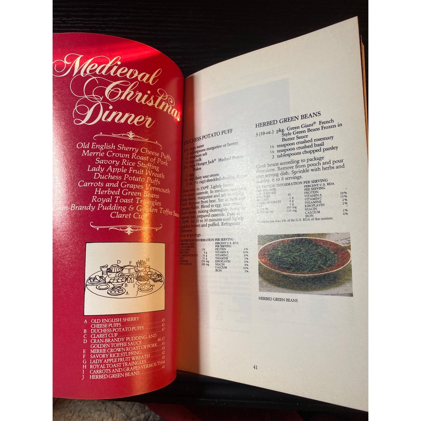 Pillsbury Festive Holiday Recipes Cookbook Booklet 1981 Holiday Menu Cookies Candies Bars