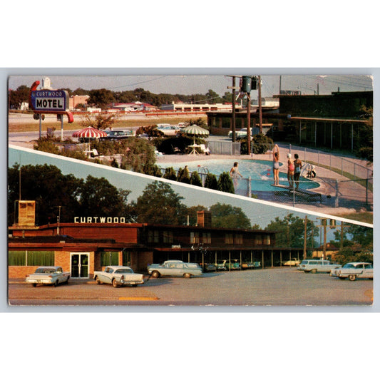 Gainesville TX Texas Curtwood Hotel Court Motel & Restaurant 1950s Postcard