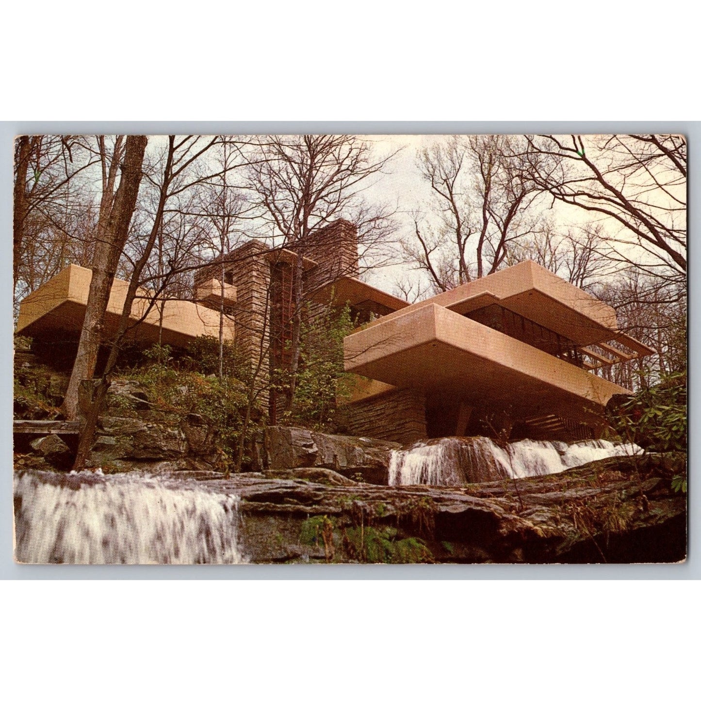 Ohiopyle PA Pennsylvania Fallingwater House Frank Lloyd Wright 1981 Postcard