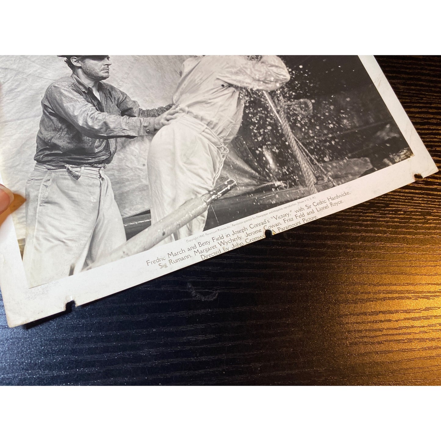 Glossy Movie Photo Paramount Pictures 1940 Victory Joseph Conrad John Cromwell