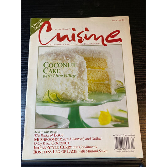 Cuisine Magazine Issue 20 Mar/Apr 2000 Coconut Cake Creative Recipes August Home