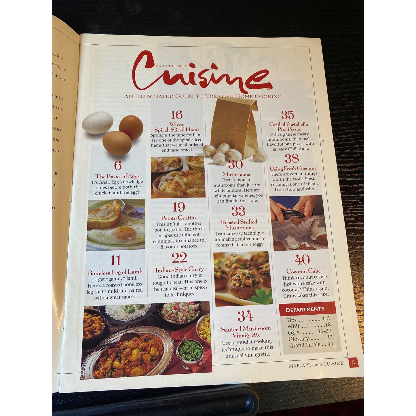 Cuisine Magazine Issue 20 Mar/Apr 2000 Coconut Cake Creative Recipes August Home