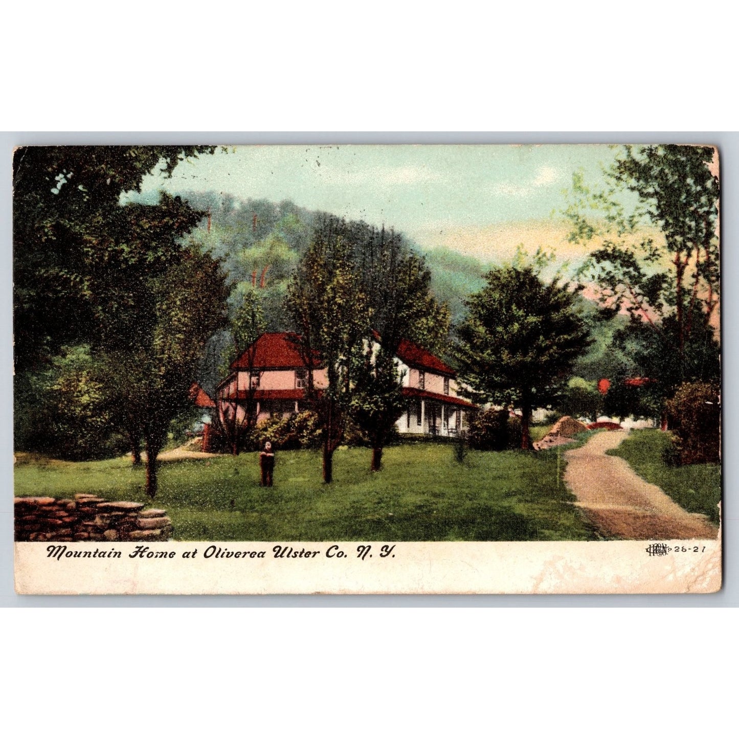 Olivera Ulster Co NY New York Mountain Home Scenic View 1910 Divided Postcard