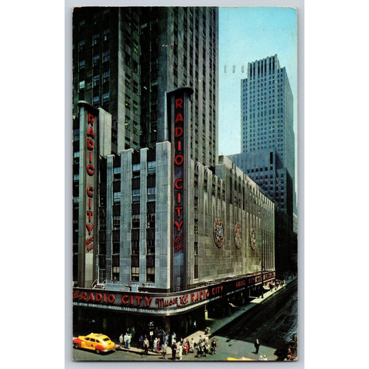 New York City NY Radio City Music Hall 1961 Chrome Postcard Used