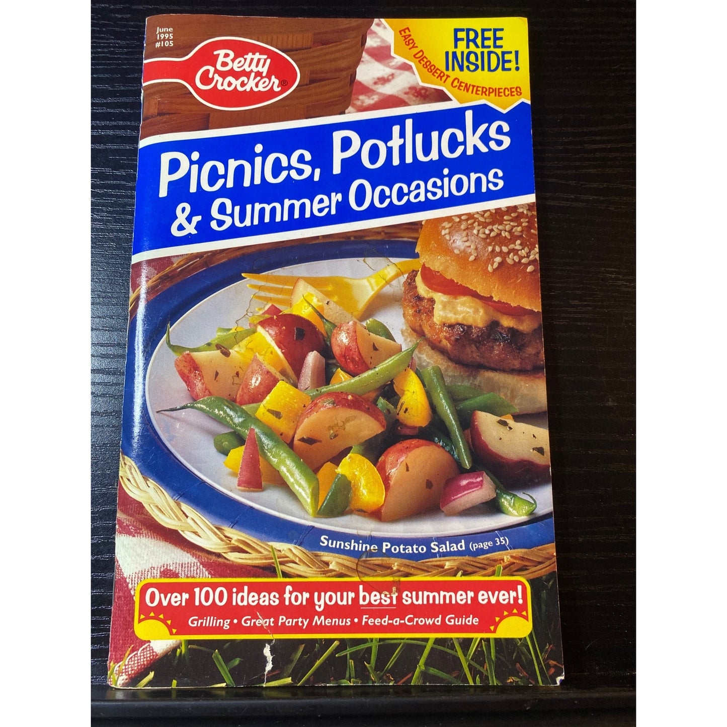 Betty Crocker Picnics Potlucks & Summer Occasions Cookbook Booklet June 1995
