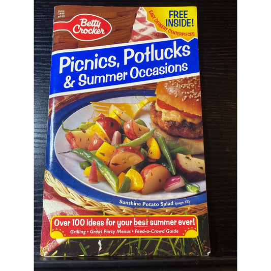 Betty Crocker Picnics Potlucks & Summer Occasions Cookbook Booklet June 1995