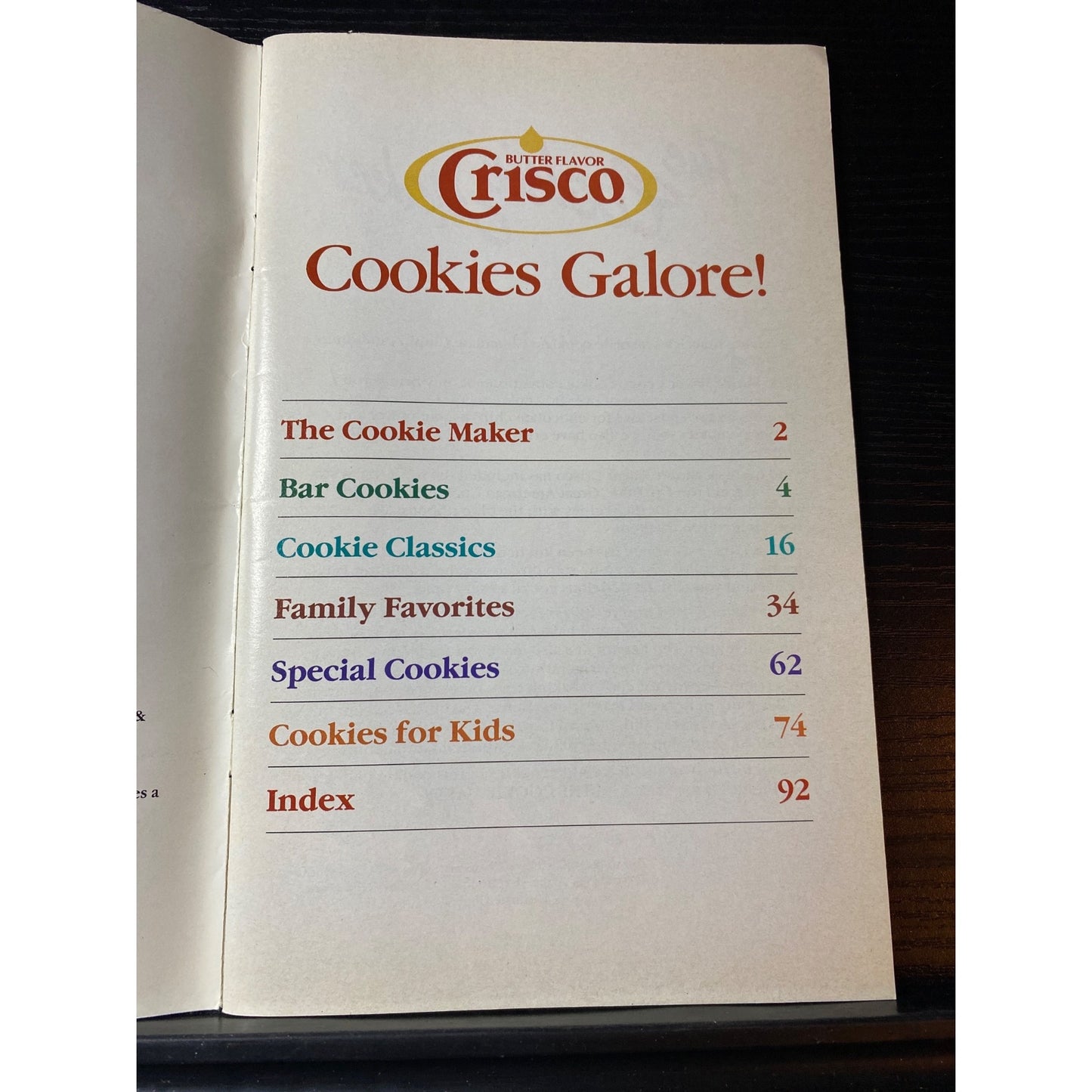 Crisco Cookies Galore! Favorite Recipes Cookbook Booklet 1990 Butter Flavor