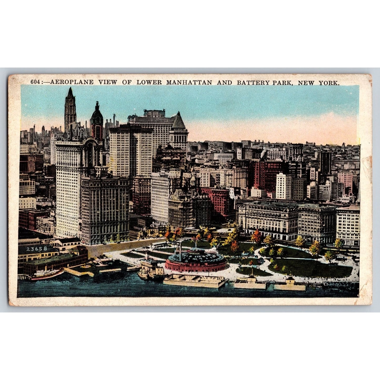 New York City NY Lower Manhattan Battery Park Early 1900s Divided Back Postcard