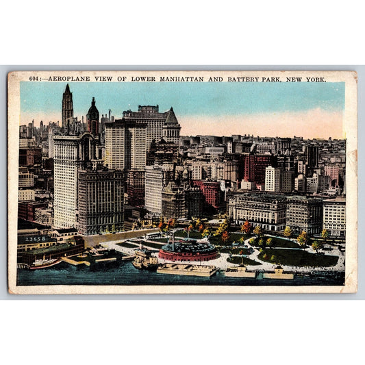 New York City NY Lower Manhattan Battery Park Early 1900s Divided Back Postcard