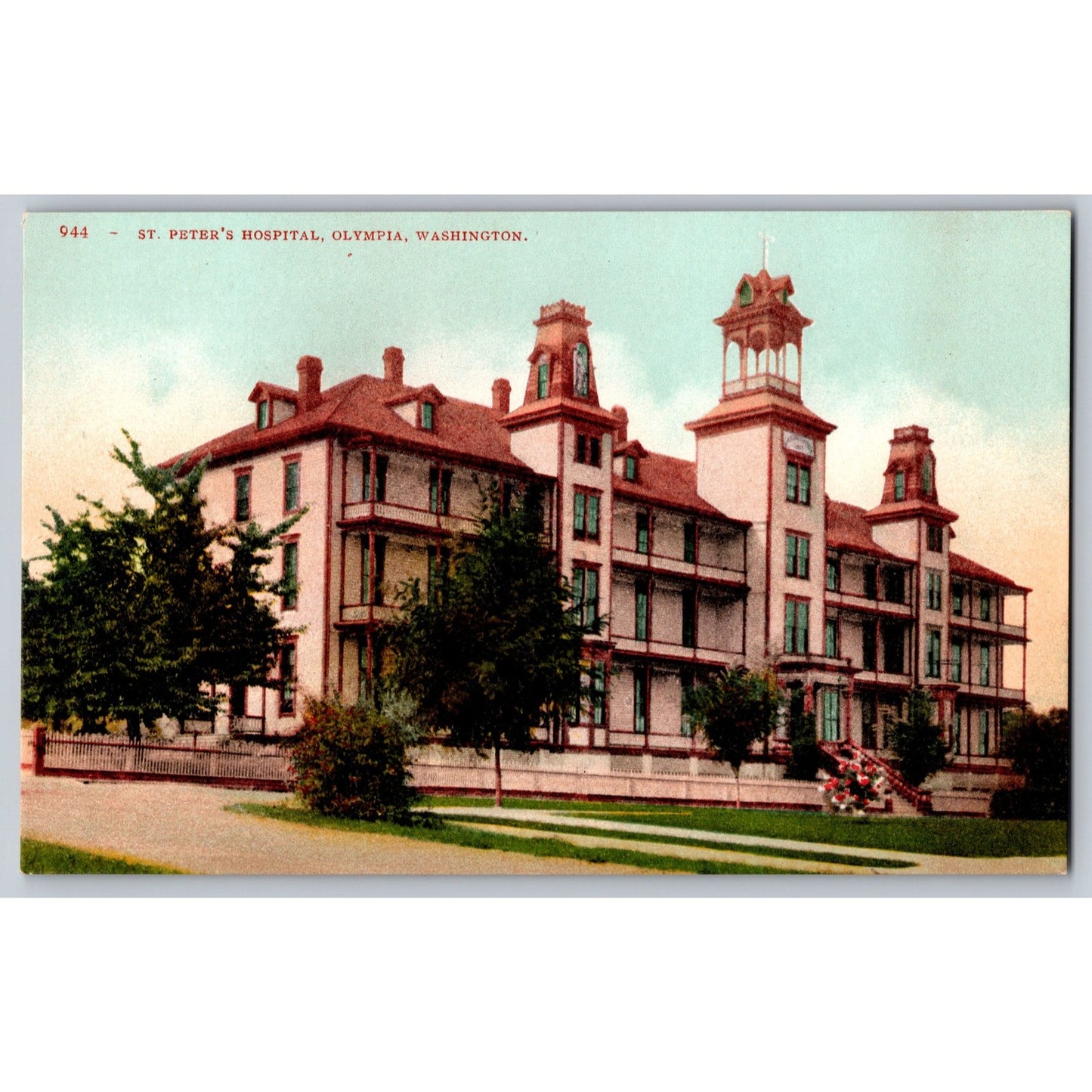 Olympia WA Washington St Peter's Hospital Divided Back Postcard Unused Mitchell