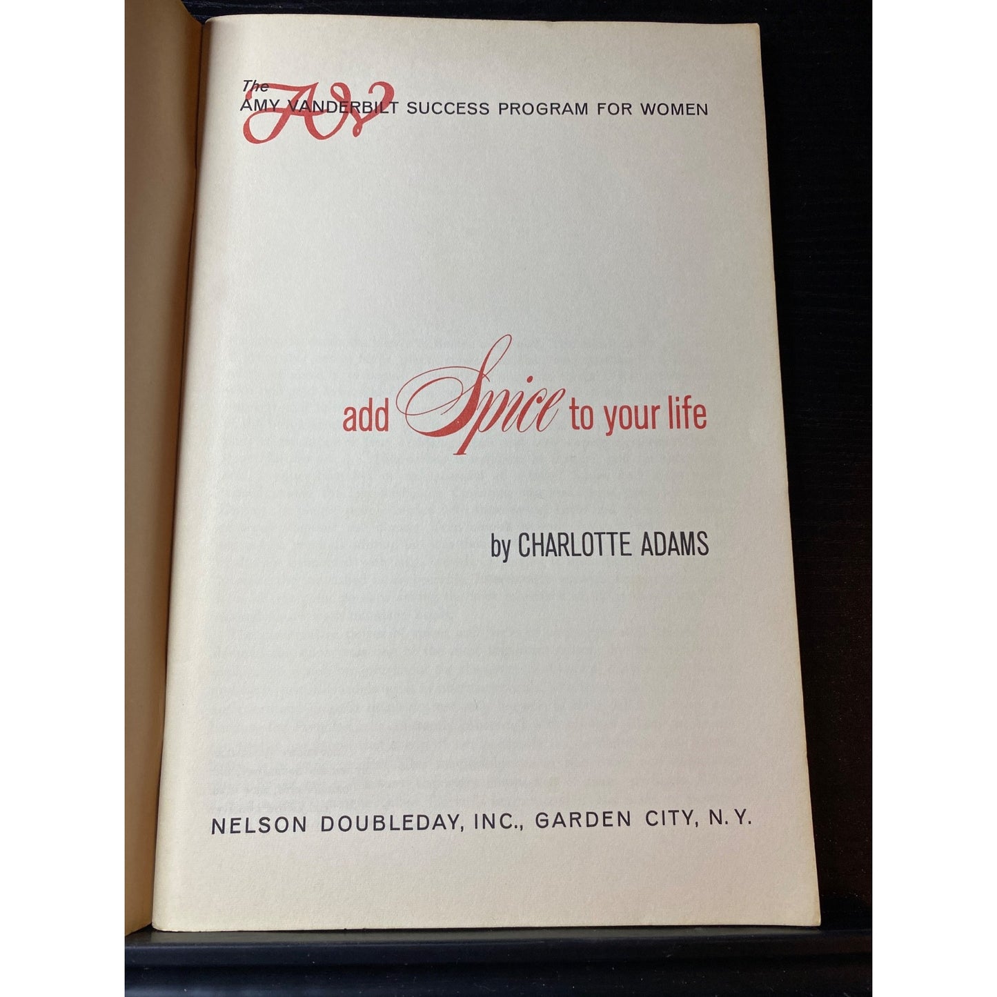 Amy Vanderbilt Add Spice To Your Life Cookbook Booklet Charlotte Adams