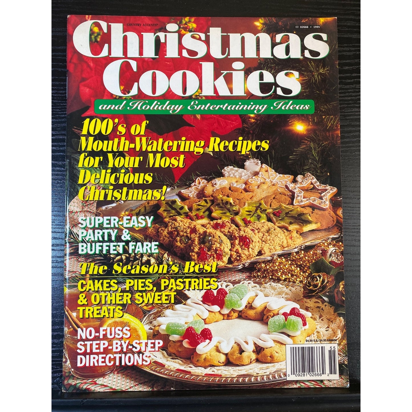 Country Accents Magazine 1995 Christmas Cookies Holiday Entertaining Recipes
