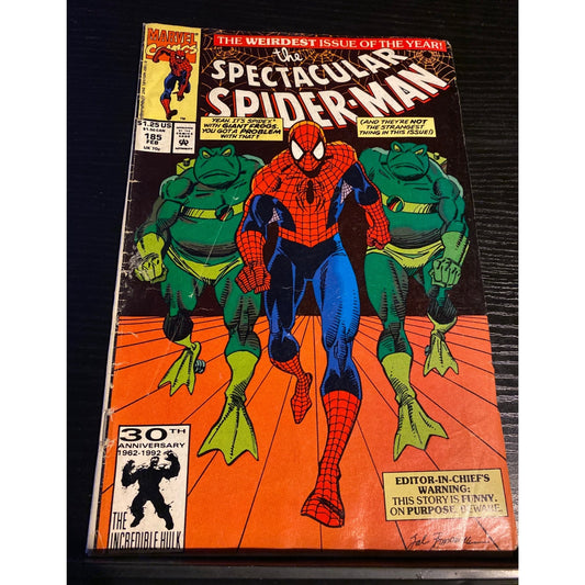 The Spectacular Spider-Man #185 Marvel Comic 30th Anniversary Frog Man