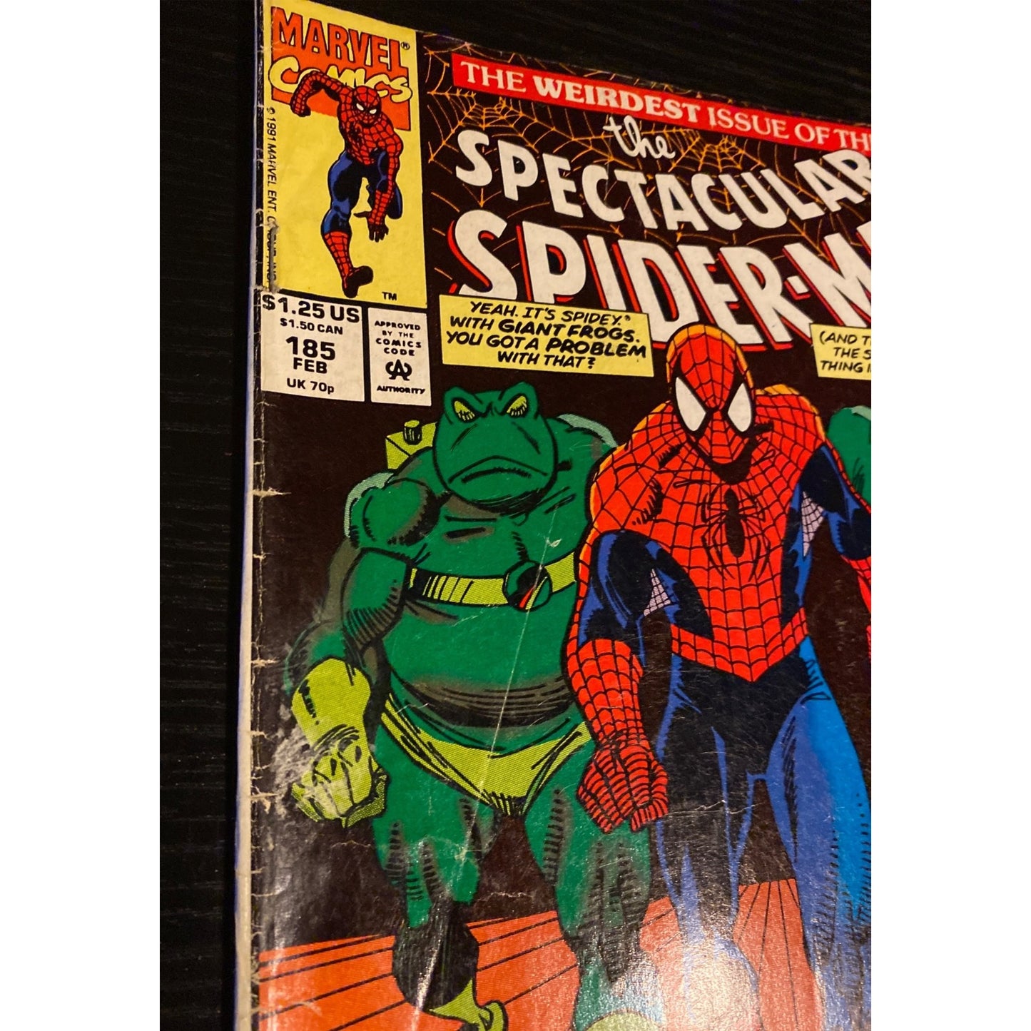 The Spectacular Spider-Man #185 Marvel Comic 30th Anniversary Frog Man