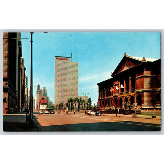 Chicago IL Illinois Michigan Avenue Prudential Building Art Institute Postcard