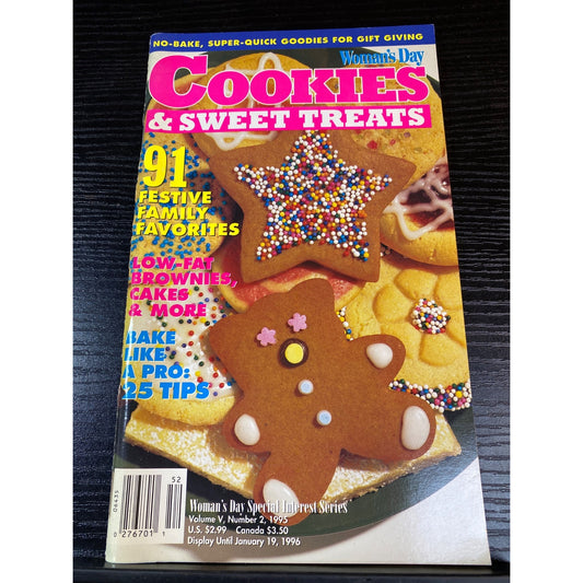 Womans Day 1995 Cookies & Sweet Treats Cookbook Booklet Magazine