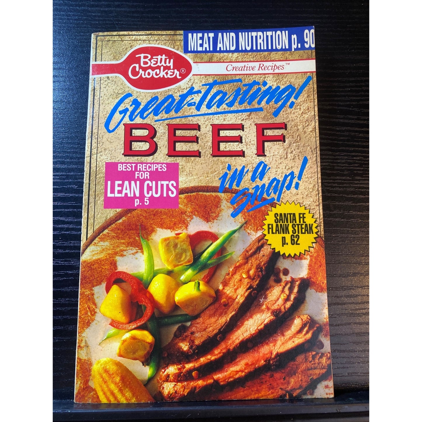 Betty Crocker Great-Tasting Beef Creative Recipe Lean Cuts Cookbook Booklet 1990