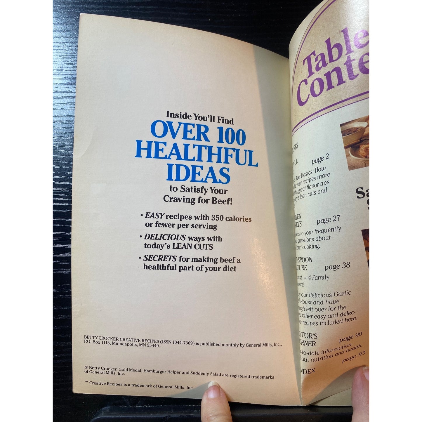 Betty Crocker Great-Tasting Beef Creative Recipe Lean Cuts Cookbook Booklet 1990
