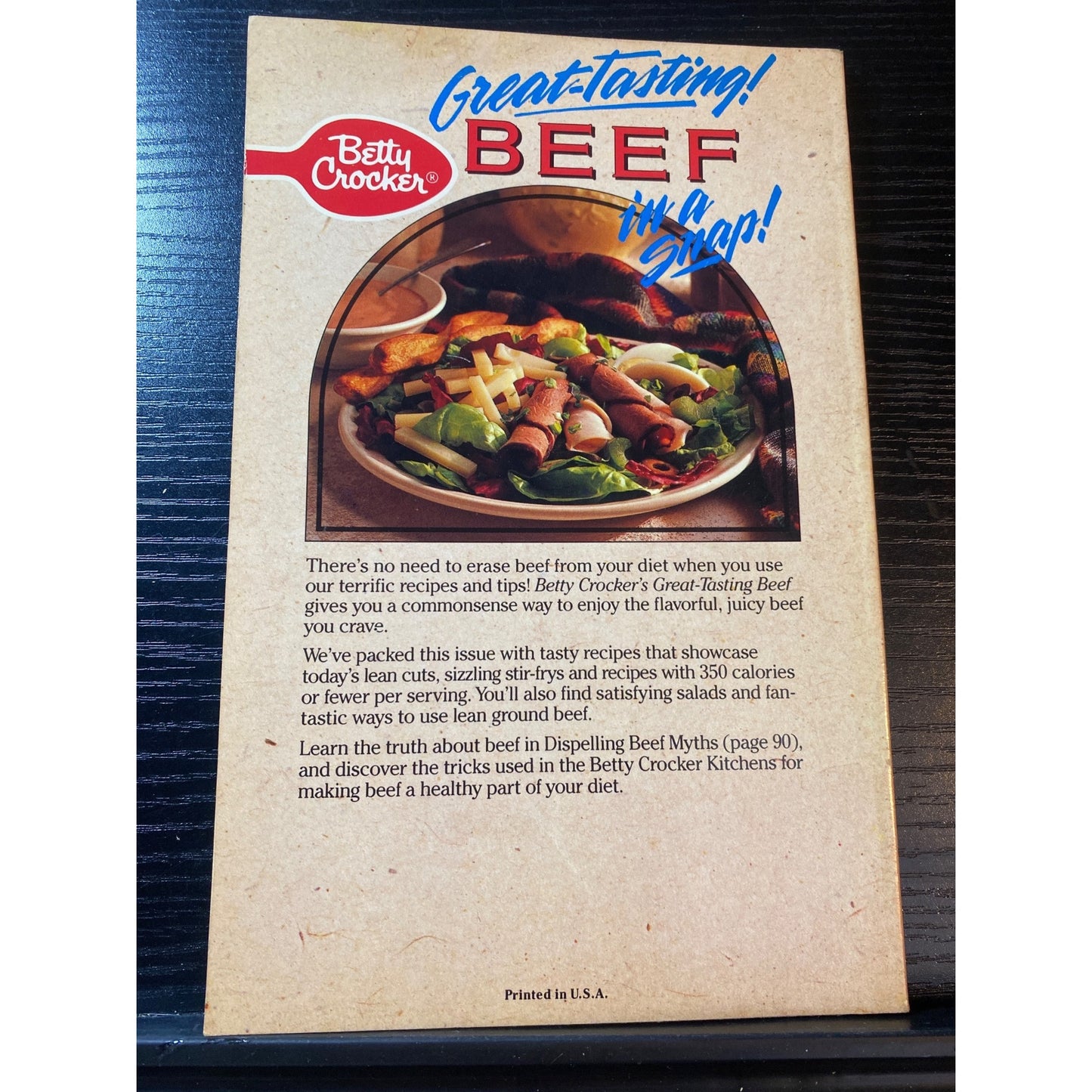 Betty Crocker Great-Tasting Beef Creative Recipe Lean Cuts Cookbook Booklet 1990