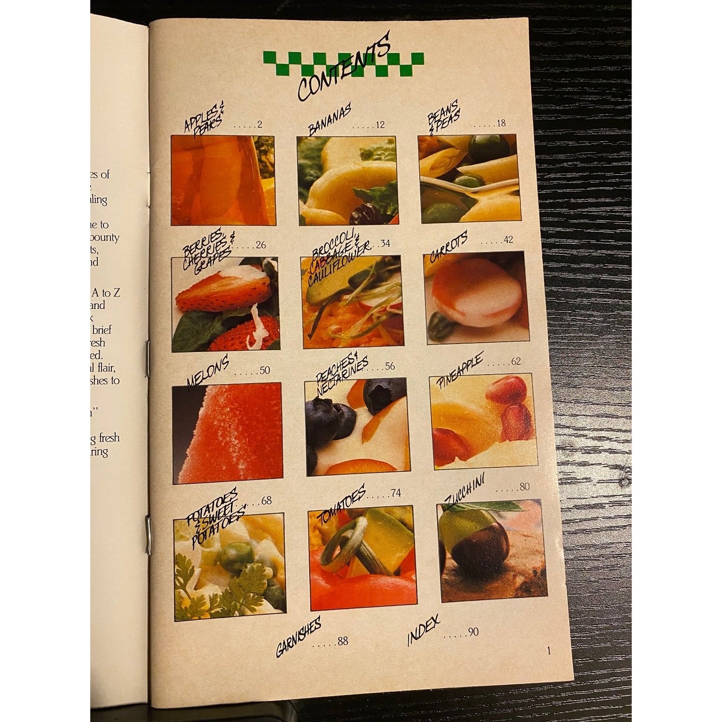 Pillsbury Classic Cookbook Booklet 1986 - Say Yes To Fresh - Fruit Vegetables