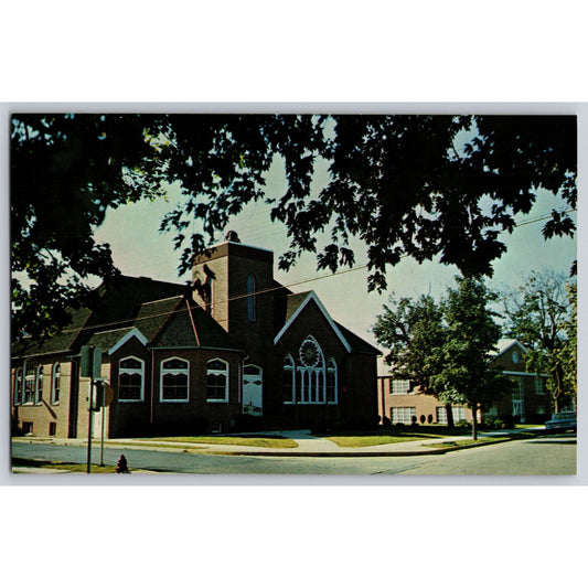 Seaford DE Delaware St Johns Methodist Church 1950s Postcard Triangle Printing