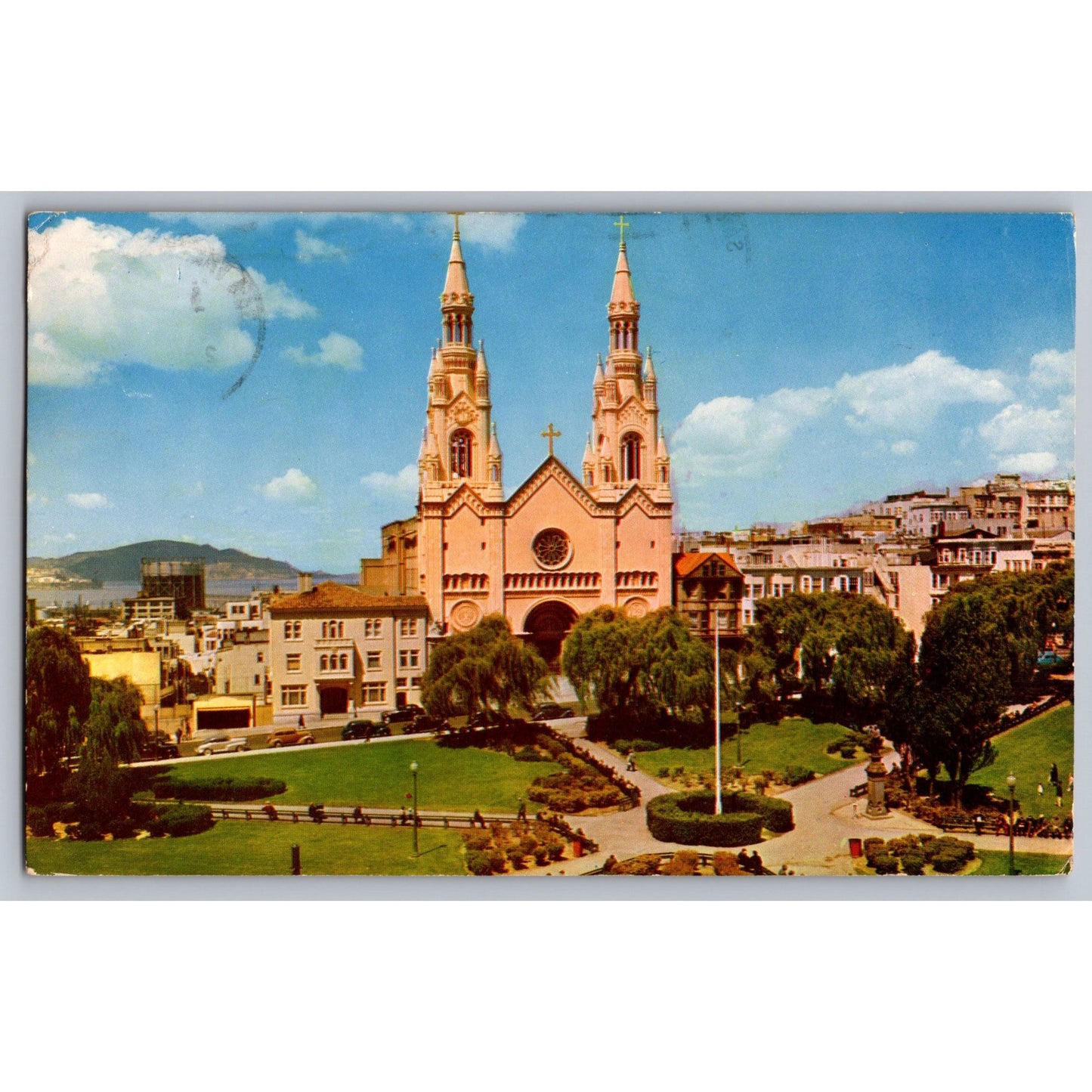 San Francisco CA California SS Peter & Pauls Church 1963 Chrome Postcard Used