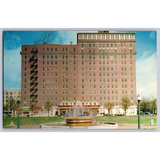 Dallas TX Texas Hotel Dallas 1950s Chrome Postcard Unused Leonard Raef