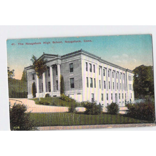 Naugatuck CT Connecticut High School Divided Back Postcard 1919