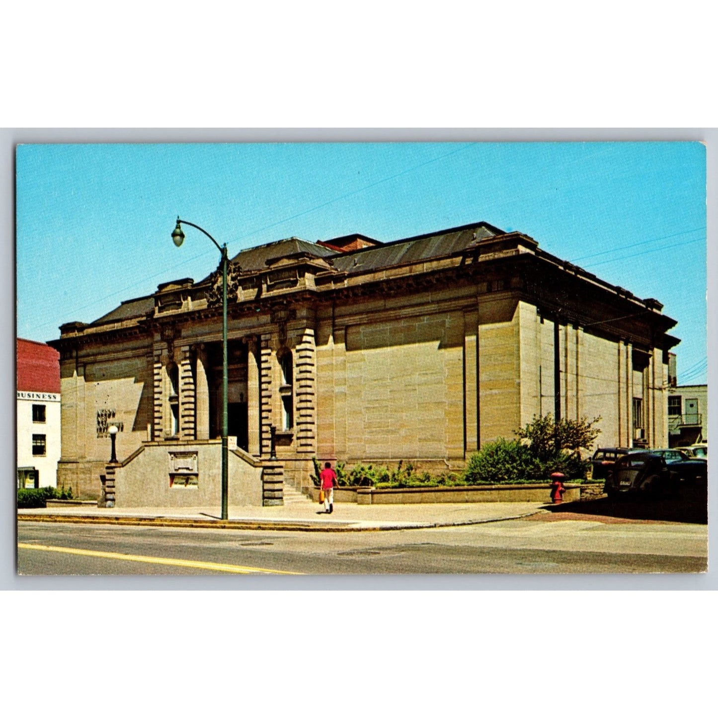 Akron OH Ohio Art Institute Chrome Postcard Wilbur Evans Co