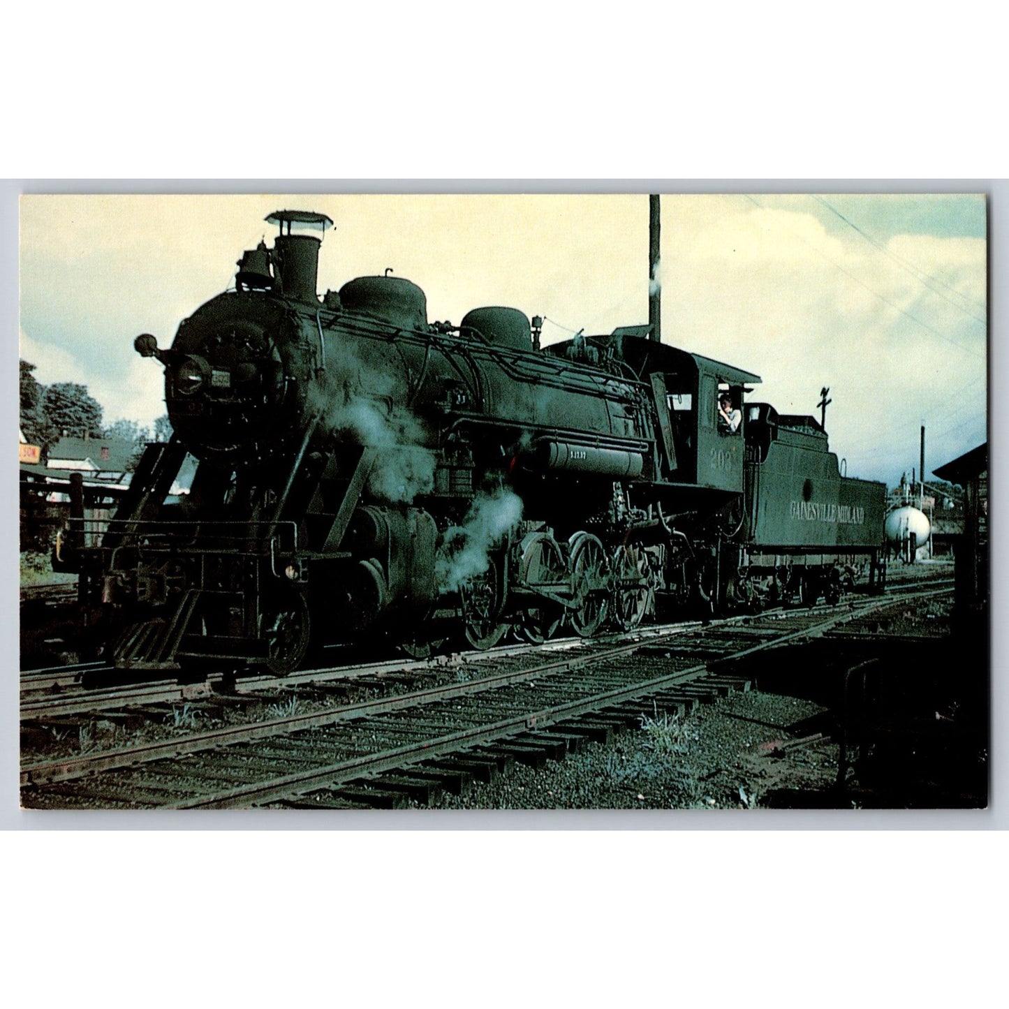Postcard GA Georgia Gainesville Midland Railroad No. 203 Locomotive Chrome