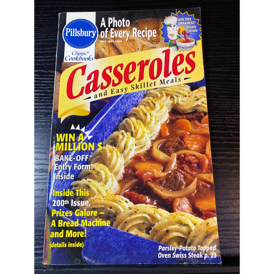 Pillsbury Classic Cookbooks Casseroles & Easy Skillet Meals 200th Issue Oct 1997