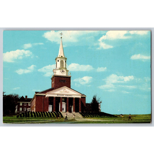 Buckhannon WV West Virginia Wesley Chapel College Chapel Chrome Postcard Unused