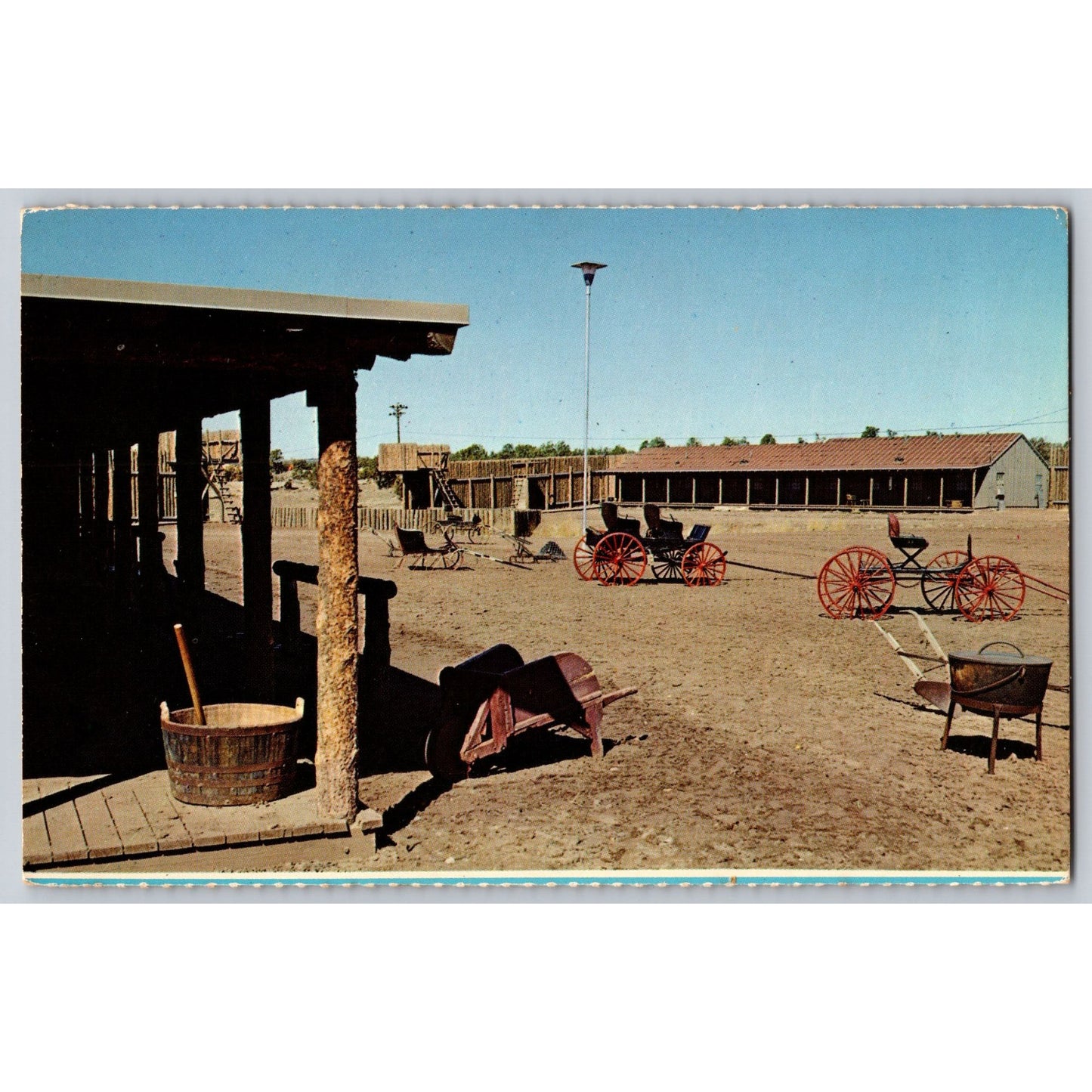 Houck AZ Arizona Fort Courage F Troop TV Set 1960s Postcard Plastichrome Petley