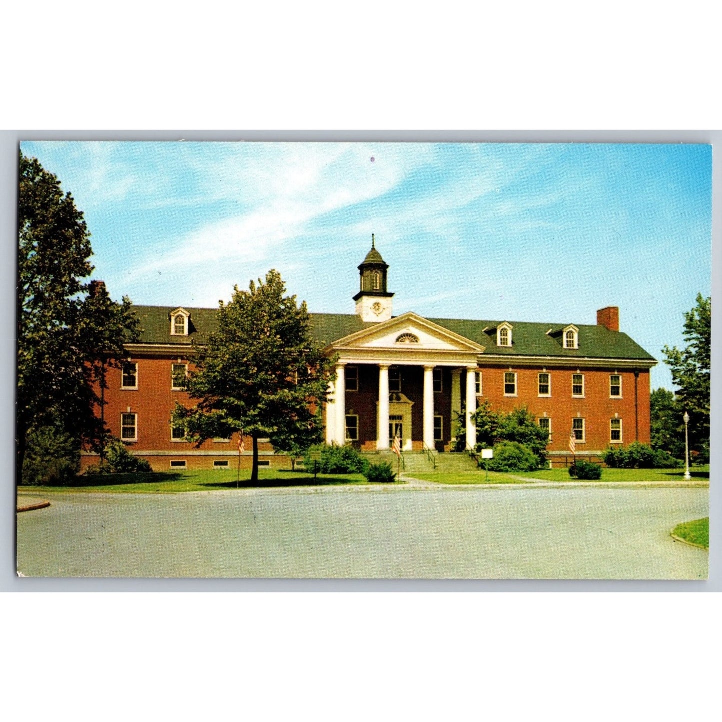Aspinwall PA Pennsylvania U.S. Veterans Hospital Admin Bldg Chrome Postcard