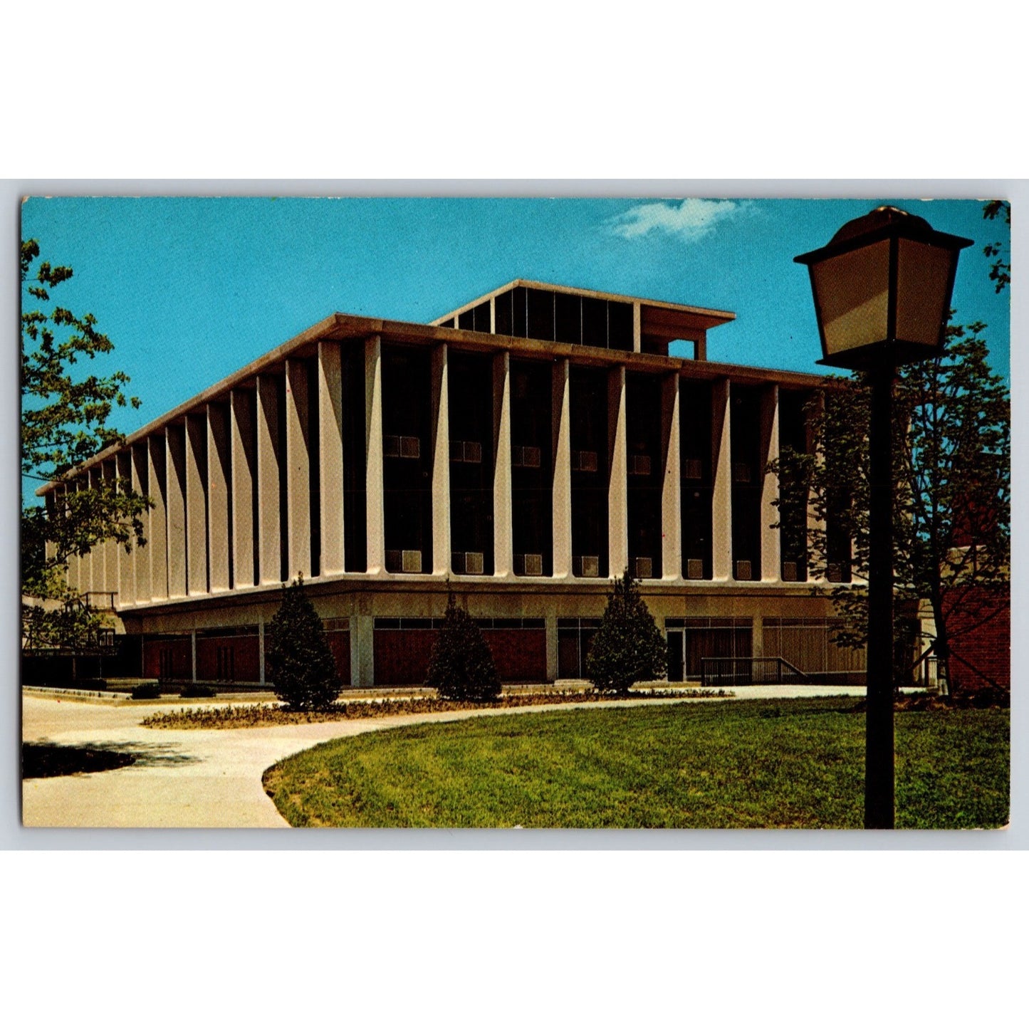 Columbia MO Missouri Stephens College Hugh Stephens Research Library Postcard