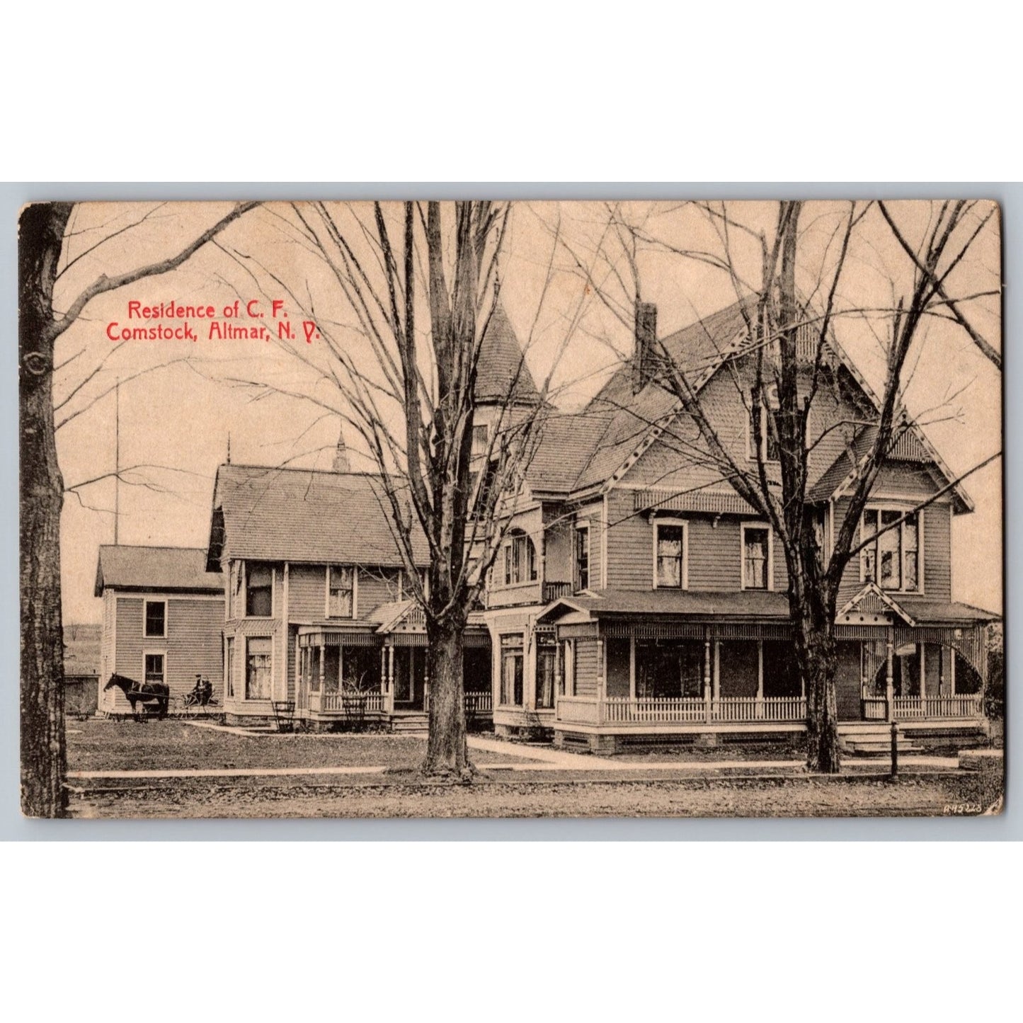 Residence of C. F. Comstock Altmar NY New York Postcard D.A. Fradenburgh