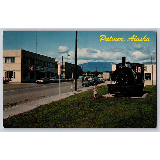 Palmer AK Alaska Street View Chrome Postcard Mike Roberts