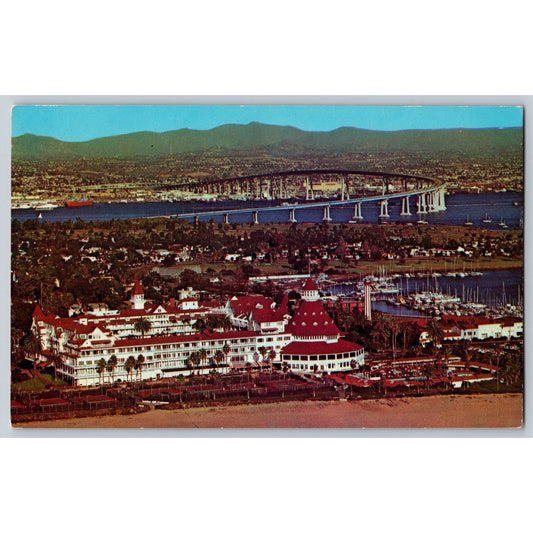San Diego CA California Hotel Del Coronado Bay Bridge 1978 Chrome Postcard