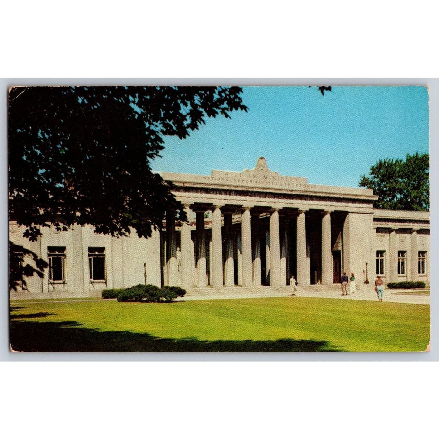 Nile OH Ohio William McKinley Memorial 1957 Chrome Postcard Used