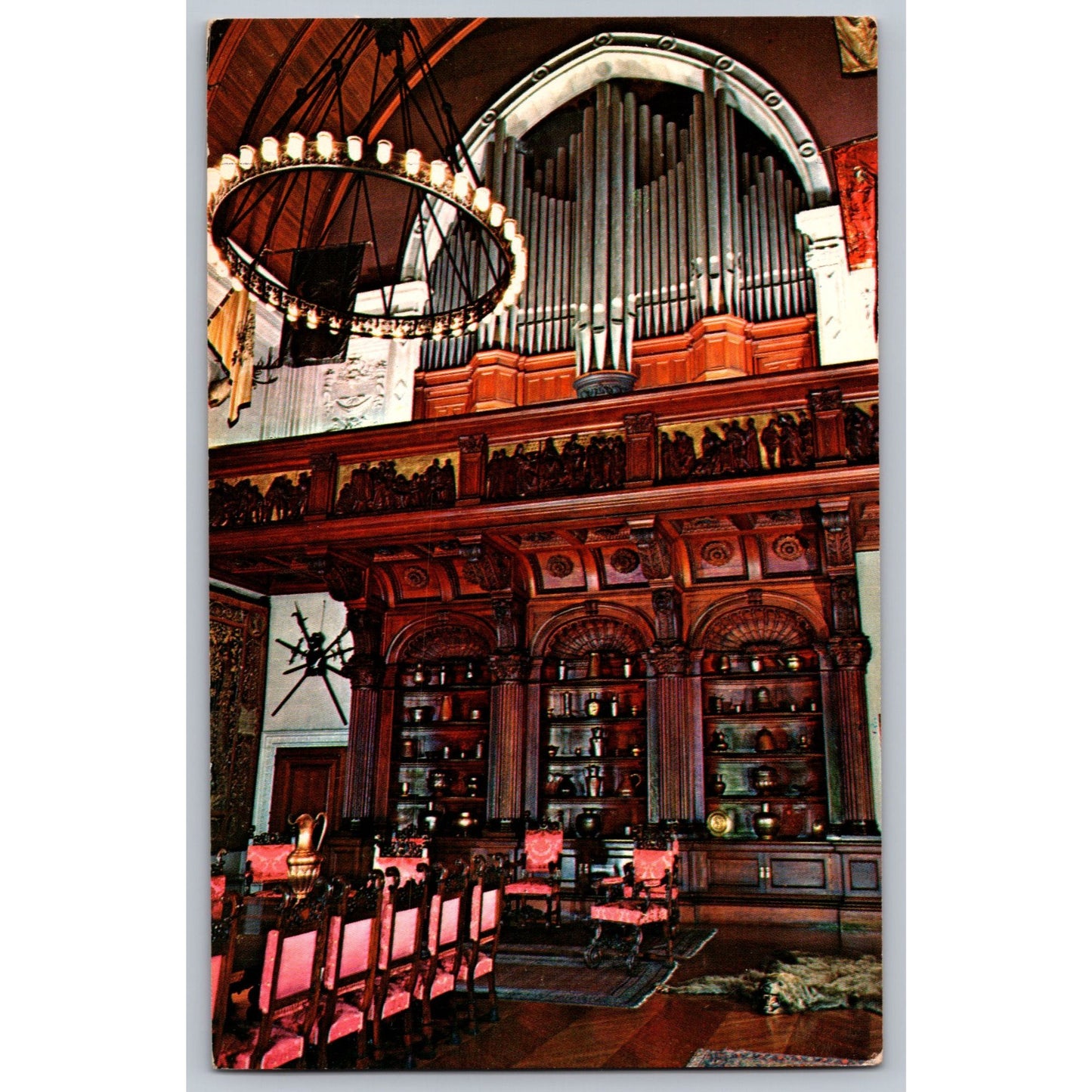 Asheville NC North Carolina Biltmore Estate Organ Gallery Chrome Postcard