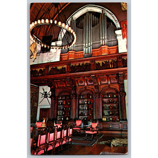 Asheville NC North Carolina Biltmore Estate Organ Gallery Chrome Postcard